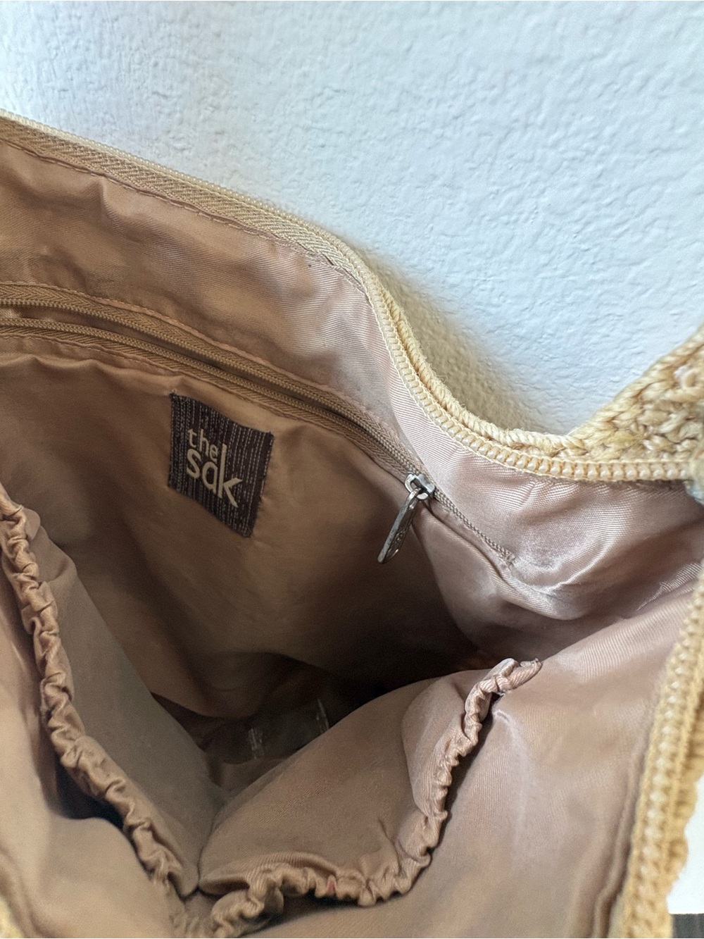The Sak Crochet Crossbody Bag in Beige Tan - Picture 6 of 7